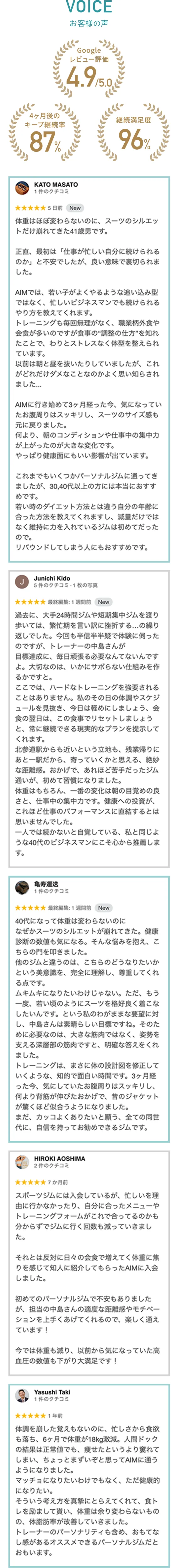 VOICE お客様の声